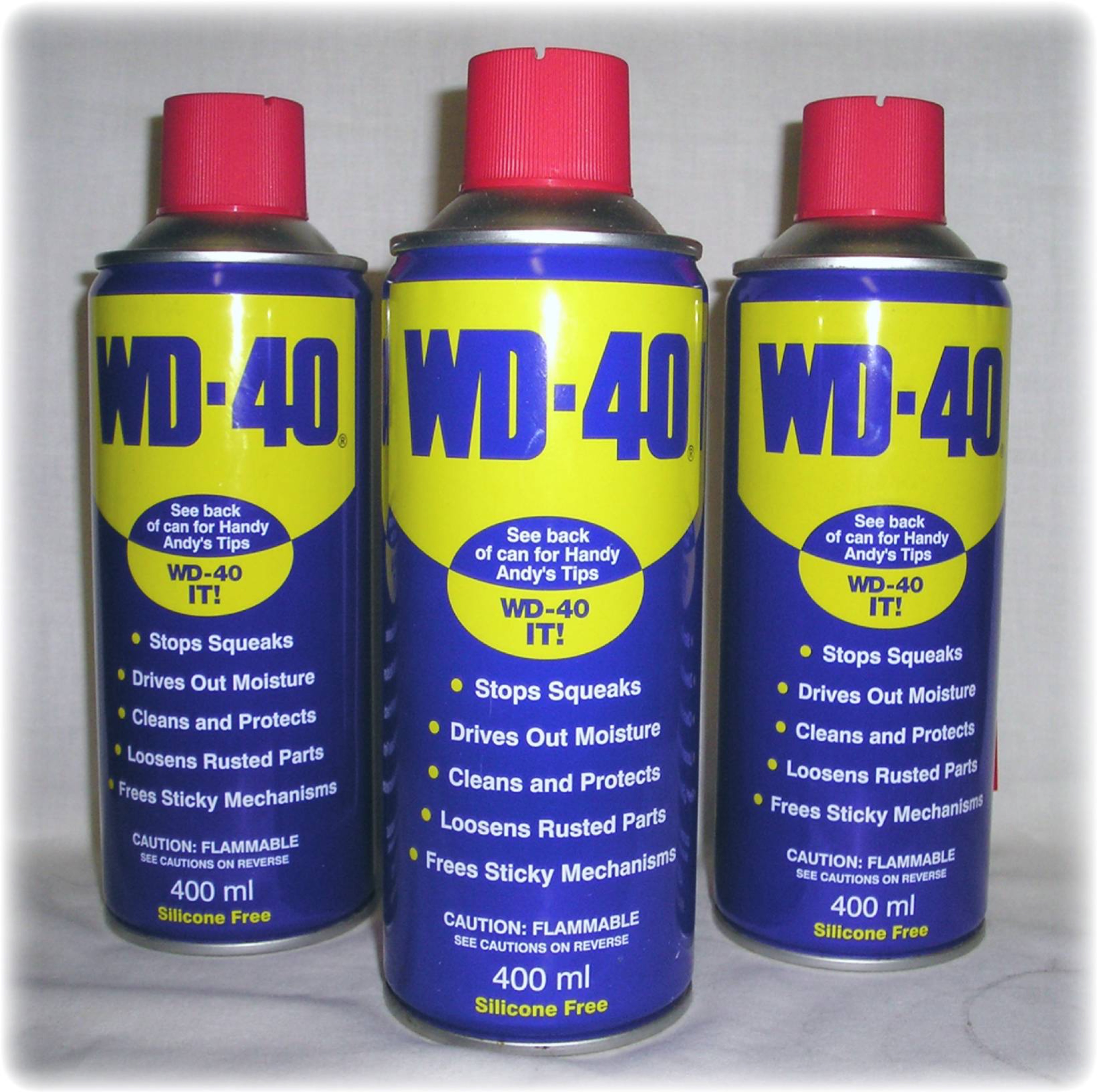 WD-40 SPRAY SILICONE FREE 400 ML LOT OF 3
