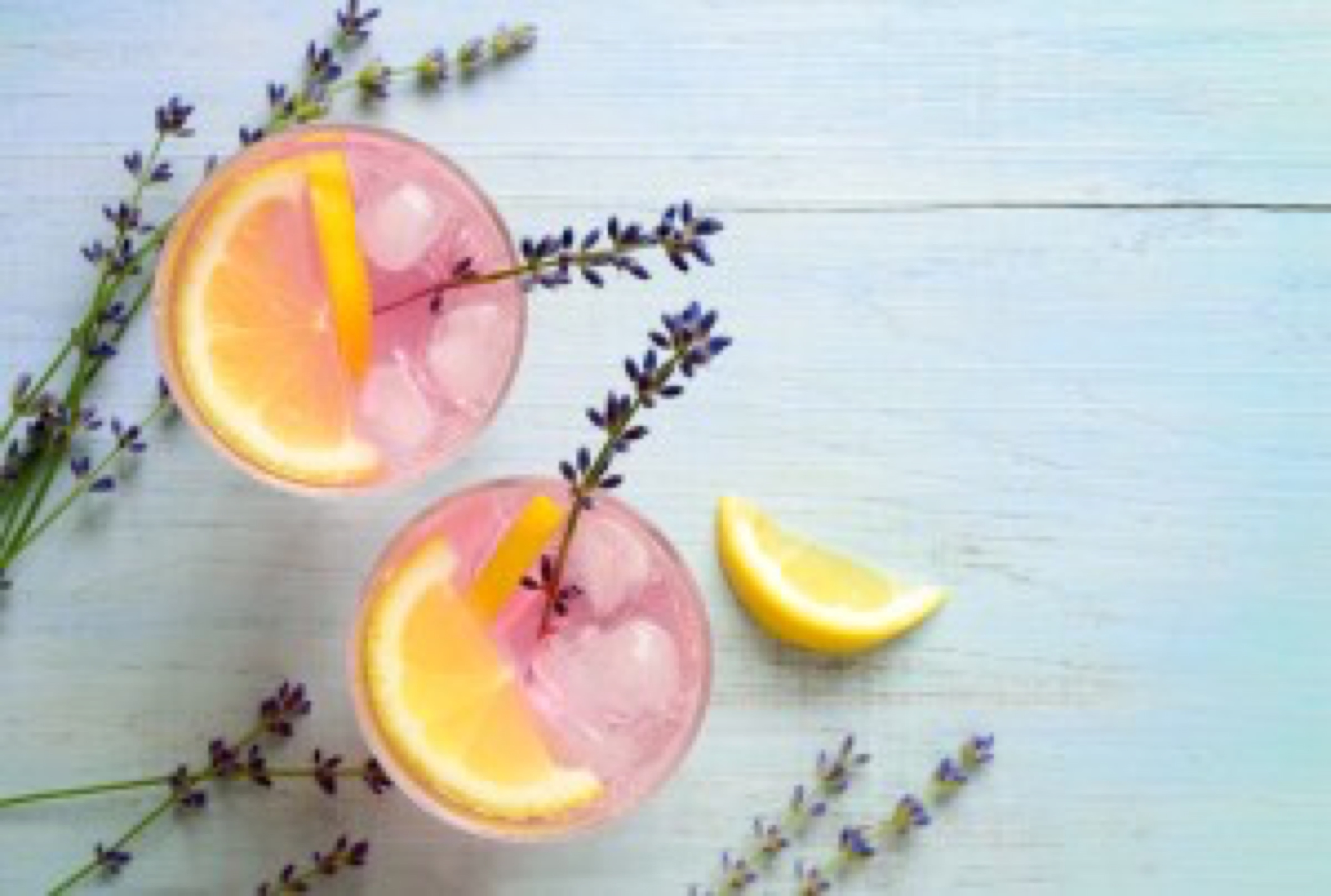 Lavender lemonade, view from above